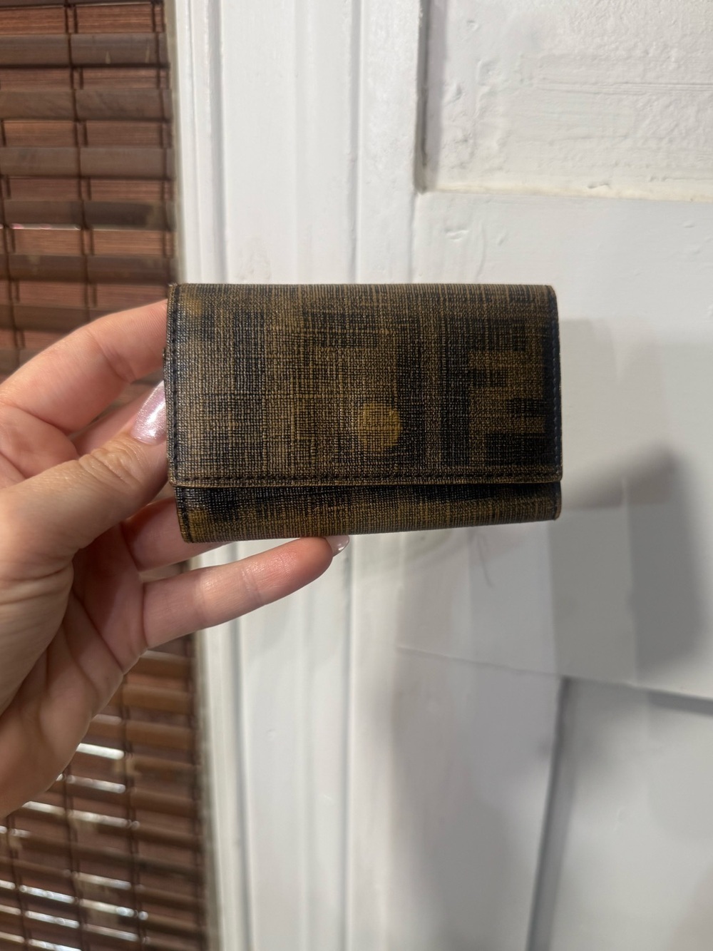 Vintage Fendi Zucca FF Monogram 6 Hook Key Case Wallet Made In Italy